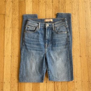 Luxe Vintage High Waist Ankle Skinny Jeans in Beau Blue